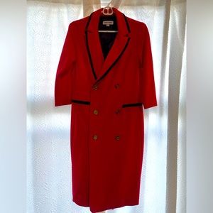 Red Trench-coat dress